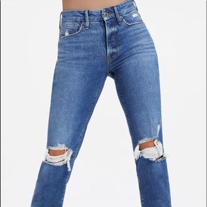 GOOD AMERICAN JEANS: Good Straight Indigo 091